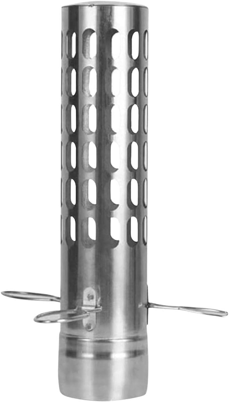 woobles Stove Pipe Spark Arrestor 26CM Stainless Steel Chimney Spark Arrestor, Weather-Resistant Camping Rain Cap Chimney Extension, Accessories For Vent Smoke Exhaust - For Diameter 6CM Stove Chimney Pipe - Image 1